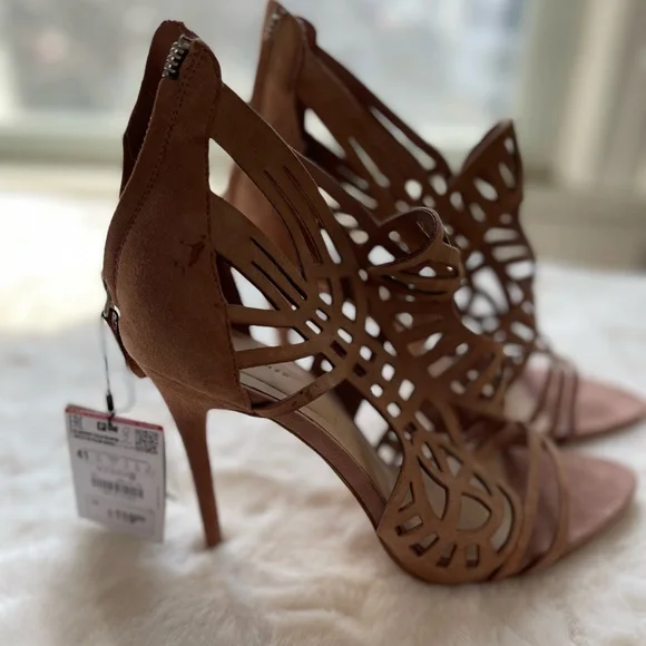 Zara size 10/41 open toe lattice style shoe - Picture 4 of 4